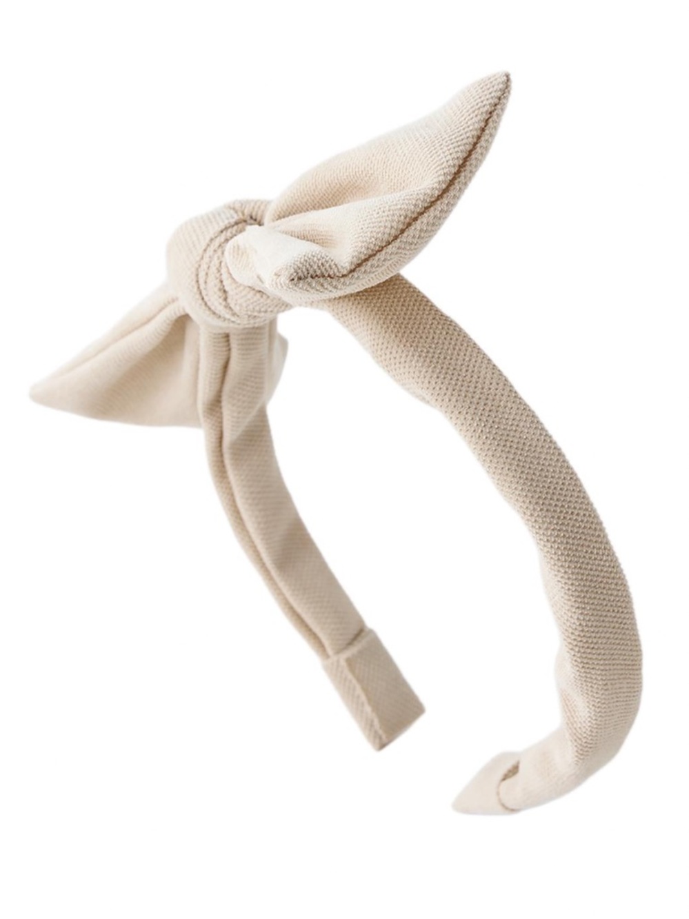 Zara Cream Knotted Bow Headband